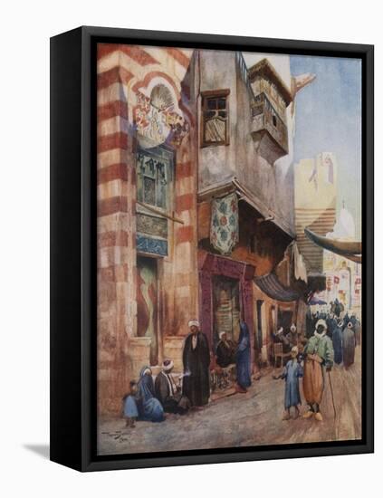 A Street Scene in Cairo-Walter Spencer-Stanhope Tyrwhitt-Framed Stretched Canvas