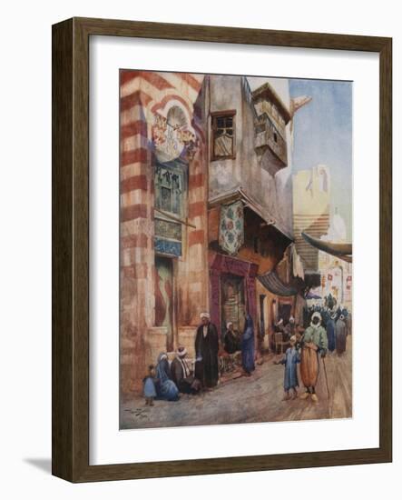 A Street Scene in Cairo-Walter Spencer-Stanhope Tyrwhitt-Framed Giclee Print
