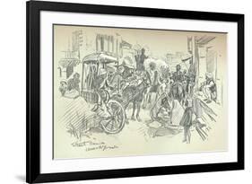 A Street Scene in Delhi, C1903-Leonard Raven-hill-Framed Giclee Print