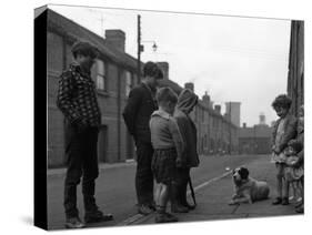 A Street Scene in Middlesborough, Teesside, 1964-Michael Walters-Stretched Canvas