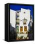 A street scene in the new part of the White Village of Frigiliana. Known as a "pueblo blanco" be...-Panoramic Images-Framed Stretched Canvas