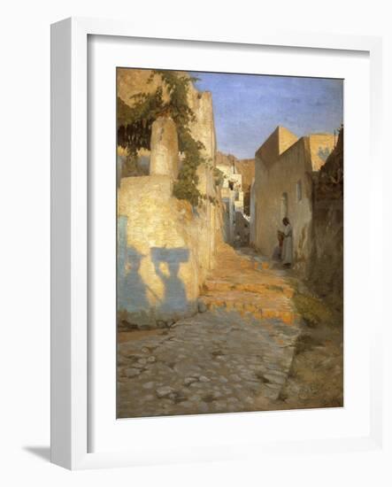 A Street Scene in Tunisia, 1891-Peter Vilhelm Ilsted-Framed Premium Giclee Print