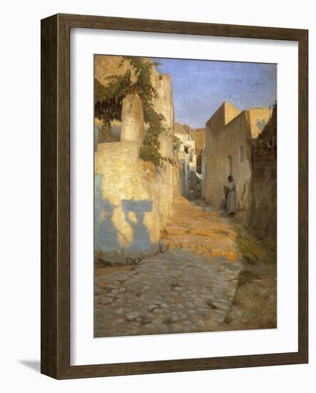 A Street Scene in Tunisia, 1891-Peter Vilhelm Ilsted-Framed Giclee Print