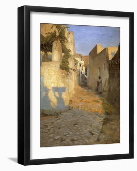 A Street Scene in Tunisia, 1891-Peter Vilhelm Ilsted-Framed Giclee Print