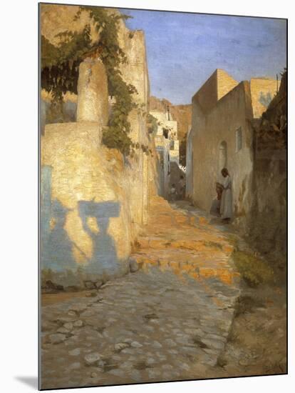 A Street Scene in Tunisia, 1891-Peter Vilhelm Ilsted-Mounted Giclee Print