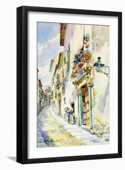 A Street Scene, Toledo-Marin Higuero Enrique-Framed Giclee Print