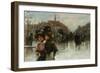 A Street Scene with Elegant Ladies, Paris-Max Lugi-Framed Giclee Print