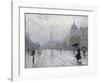 A Street Scene-Paul Fischer-Framed Giclee Print