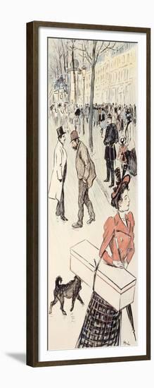 A Street Scene-Théophile Alexandre Steinlen-Framed Giclee Print