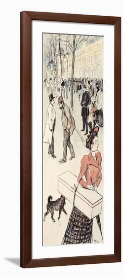 A Street Scene-Théophile Alexandre Steinlen-Framed Giclee Print