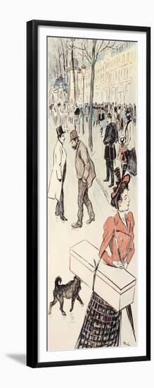 A Street Scene-Théophile Alexandre Steinlen-Framed Giclee Print