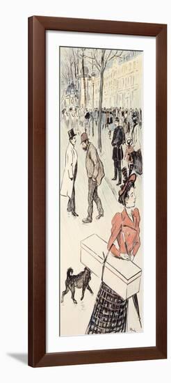 A Street Scene-Théophile Alexandre Steinlen-Framed Giclee Print