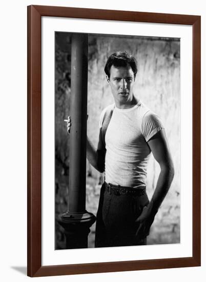 A STREETCAR NAMED DESIRE, 1951 directed by ELIA KAZAN with Marlon Brando (b/w photo)-null-Framed Photo