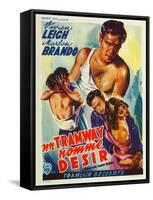 A Streetcar Named Desire, Belgian Movie Poster, 1951-null-Framed Stretched Canvas