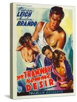 A Streetcar Named Desire, Belgian Movie Poster, 1951-null-Stretched Canvas
