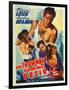 A Streetcar Named Desire, Belgian Movie Poster, 1951-null-Framed Art Print