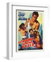 A Streetcar Named Desire, Belgian Movie Poster, 1951-null-Framed Art Print