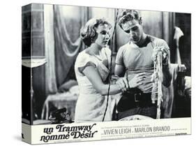 A Streetcar Named Desire, French Movie Poster, 1951-null-Stretched Canvas