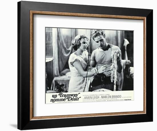 A Streetcar Named Desire, French Movie Poster, 1951-null-Framed Art Print