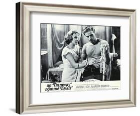 A Streetcar Named Desire, French Movie Poster, 1951-null-Framed Art Print