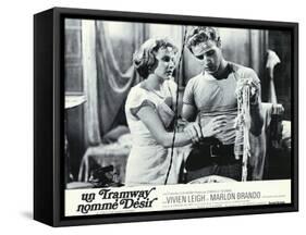 A Streetcar Named Desire, French Movie Poster, 1951-null-Framed Stretched Canvas