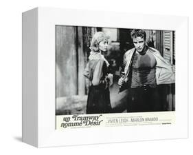 A Streetcar Named Desire, French Movie Poster, 1951-null-Framed Stretched Canvas