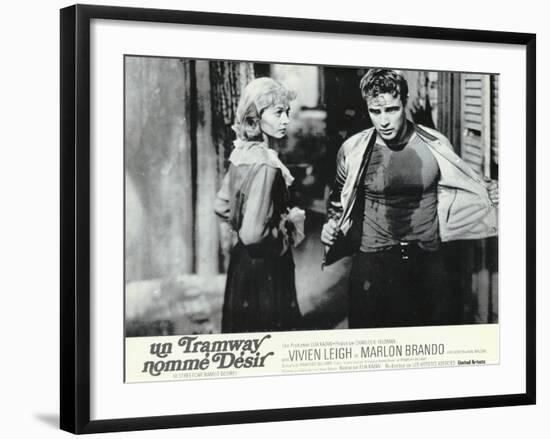 A Streetcar Named Desire, French Movie Poster, 1951-null-Framed Art Print