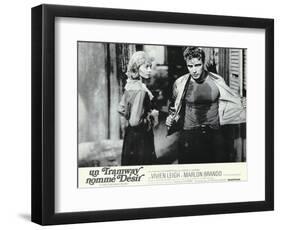 A Streetcar Named Desire, French Movie Poster, 1951-null-Framed Art Print