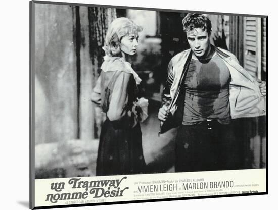 A Streetcar Named Desire, French Movie Poster, 1951-null-Mounted Art Print