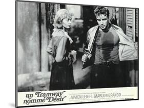 A Streetcar Named Desire, French Movie Poster, 1951-null-Mounted Art Print