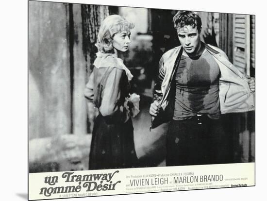 A Streetcar Named Desire, French Movie Poster, 1951-null-Mounted Art Print