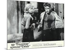 A Streetcar Named Desire, French Movie Poster, 1951-null-Mounted Art Print