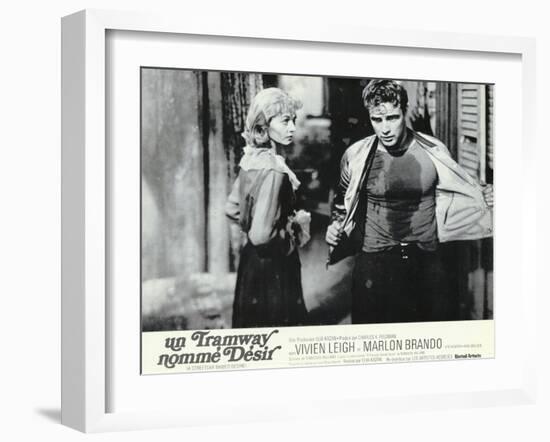 A Streetcar Named Desire, French Movie Poster, 1951-null-Framed Art Print