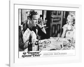 A Streetcar Named Desire, French Movie Poster, 1951-null-Framed Art Print