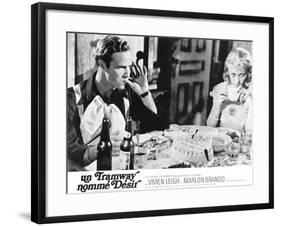 A Streetcar Named Desire, French Movie Poster, 1951-null-Framed Art Print