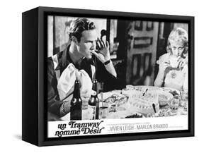 A Streetcar Named Desire, French Movie Poster, 1951-null-Framed Stretched Canvas