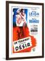 A Streetcar Named Desire, French Movie Poster, 1951-null-Framed Premium Giclee Print