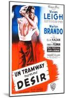 A Streetcar Named Desire, French Movie Poster, 1951-null-Mounted Art Print