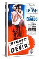 A Streetcar Named Desire, French Movie Poster, 1951-null-Stretched Canvas