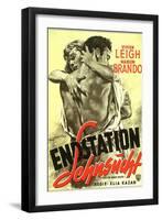 A Streetcar Named Desire, German Movie Poster, 1951-null-Framed Art Print