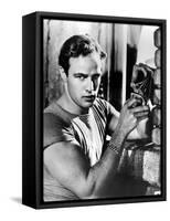 A Streetcar Named Desire, Marlon Brando, 1951, Playing Cards-null-Framed Stretched Canvas