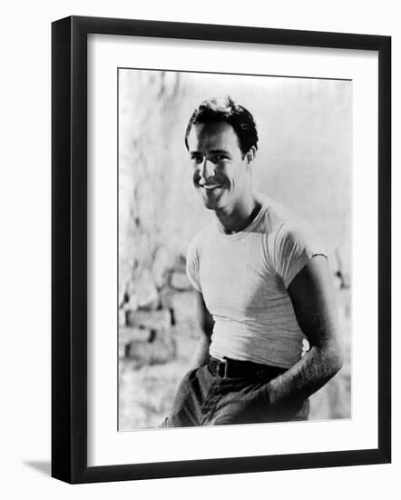 A Streetcar Named Desire, Marlon Brando, 1951-null-Framed Photo