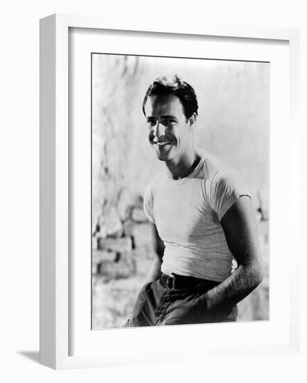 A Streetcar Named Desire, Marlon Brando, 1951-null-Framed Photo