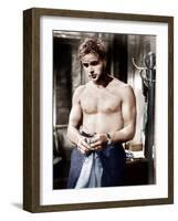 A Streetcar Named Desire, Marlon Brando, 1951-null-Framed Photo