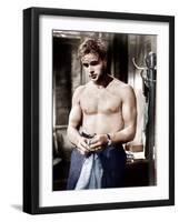 A Streetcar Named Desire, Marlon Brando, 1951-null-Framed Photo