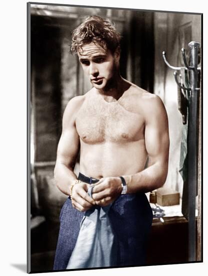 A Streetcar Named Desire, Marlon Brando, 1951-null-Mounted Photo