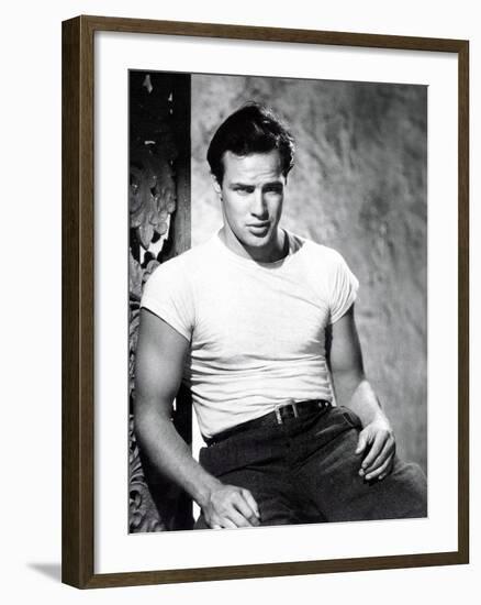 A Streetcar Named Desire, Marlon Brando 1951-null-Framed Photo