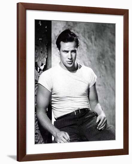 A Streetcar Named Desire, Marlon Brando 1951-null-Framed Photo