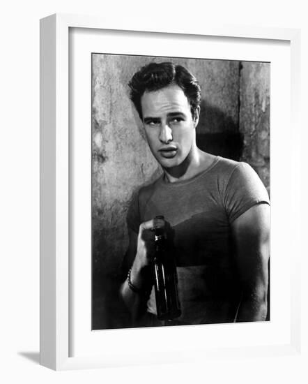 A Streetcar Named Desire, Marlon Brando, 1951-null-Framed Photo