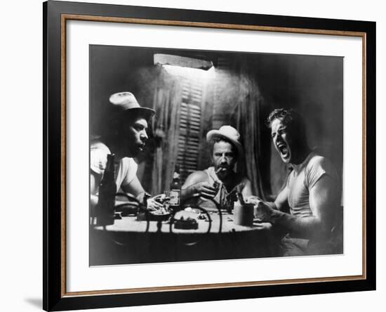 A Streetcar Named Desire, Nick Dennis, Rudy Bond, Marlon Brando, 1951-null-Framed Photo